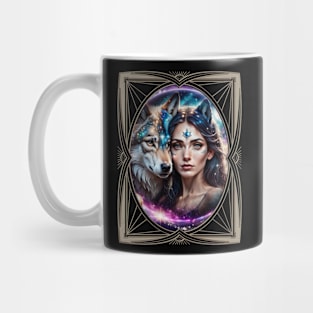 The power of the mystical wolf Mug